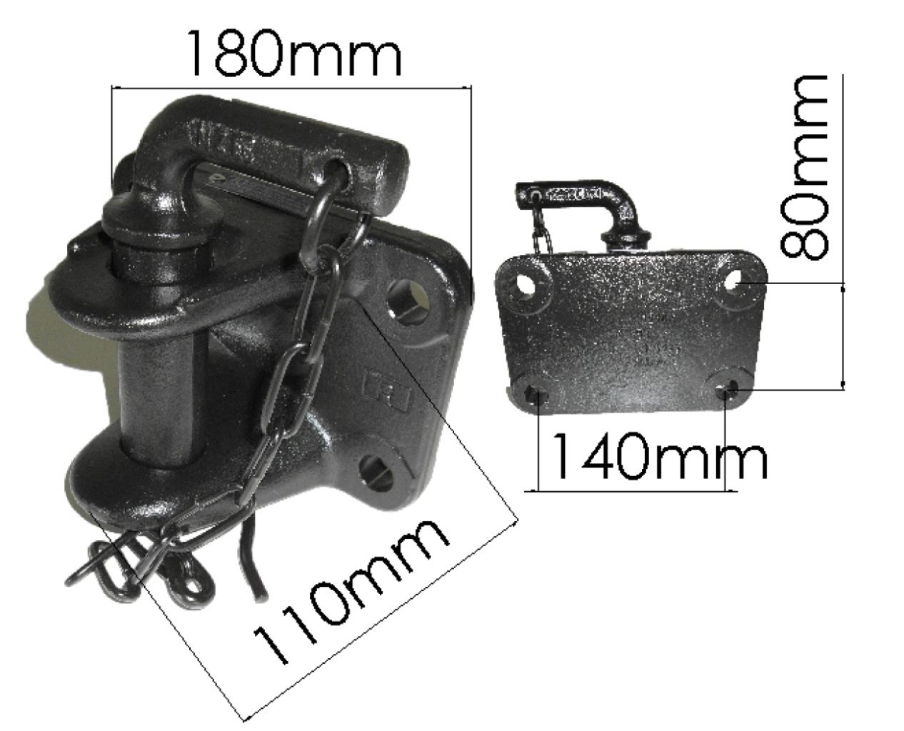 Brantner Kipper und Anhänger - Anhängerkupplung mechanisch RO*207A45000 Rockinger