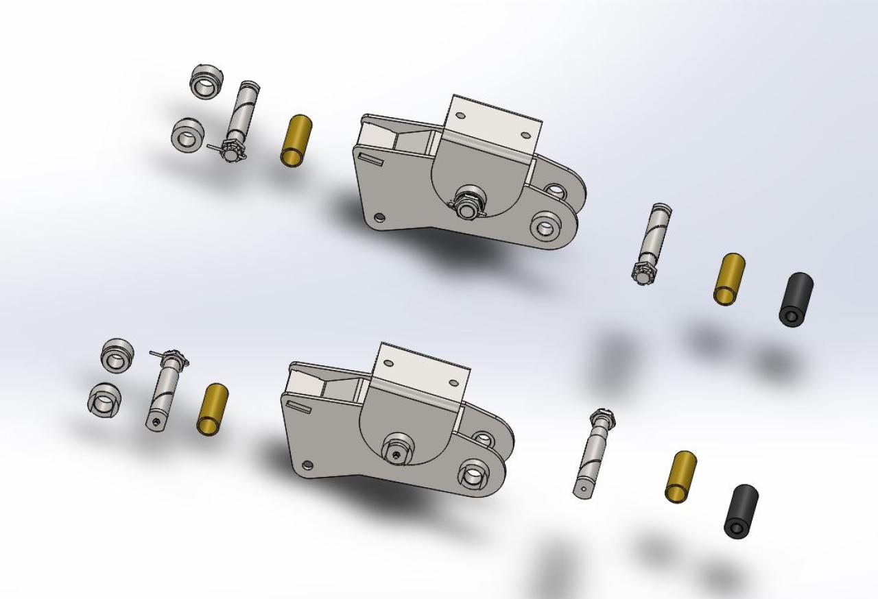 Brantner Kipper und Anhänger - Repsatz Tandemaggregat für Achsabstand 1360 mm