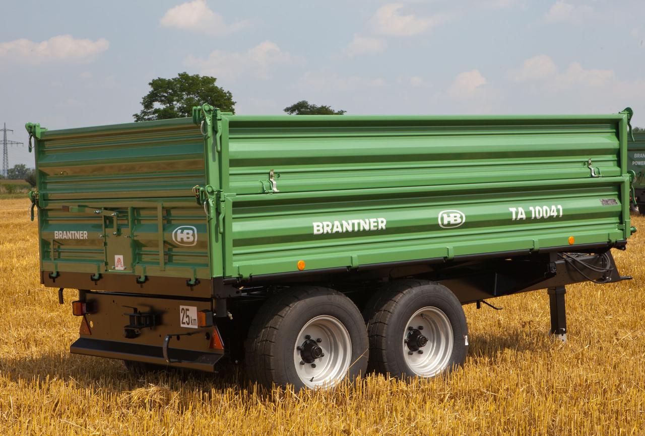 Brantner Kipper und Anhänger - TA 10041 mit 1 Hubzylinder 25 km/h Ausführung Österreich mit Umsteckbremse 8000 kg GesGew (10190 kg GesGew nur bei Mitbestellung von ArtNr.: 2045615 2-Leiter-DL-Bremse)