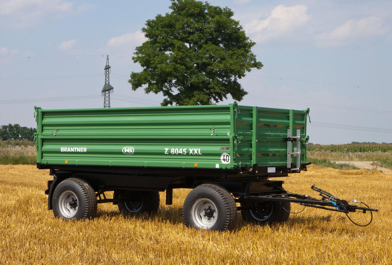 Brantner Kipper und Anhänger - Z 8045 XXL 25 km/h Ausführung Deutschland mit Auflaufbremse mit Rückfahrautomatik mit 1 Hubzylinder