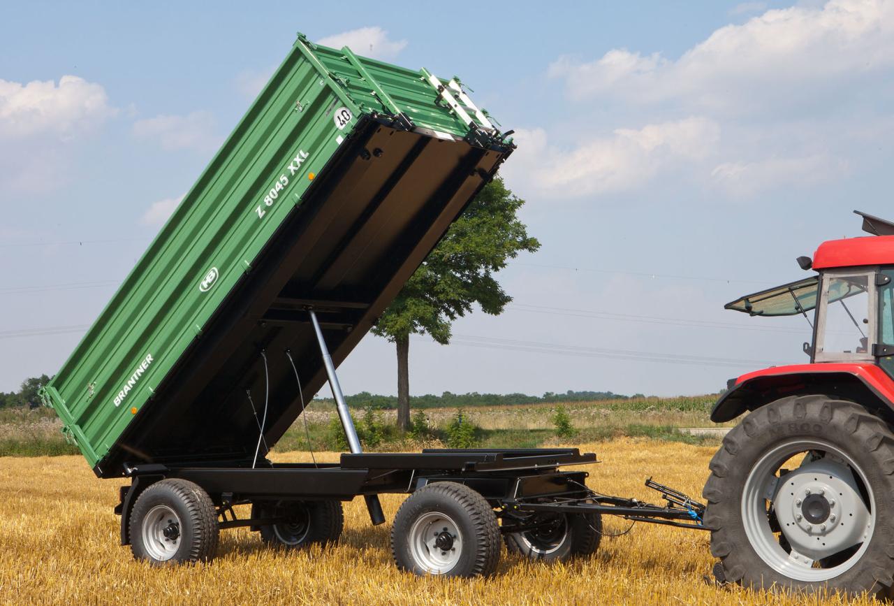 Brantner Kipper und Anhänger - Z 8045 XXL 25 km/h Ausführung Deutschland mit Auflaufbremse mit Rückfahrautomatik mit 1 Hubzylinder