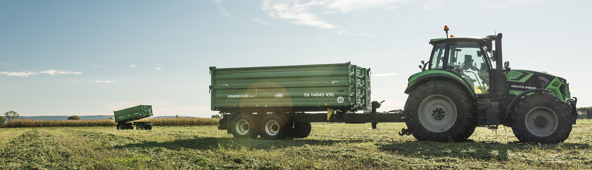 The TA14045XXL Tandem-threesidetipper produced by Brantner trailer and tipper production Austria.