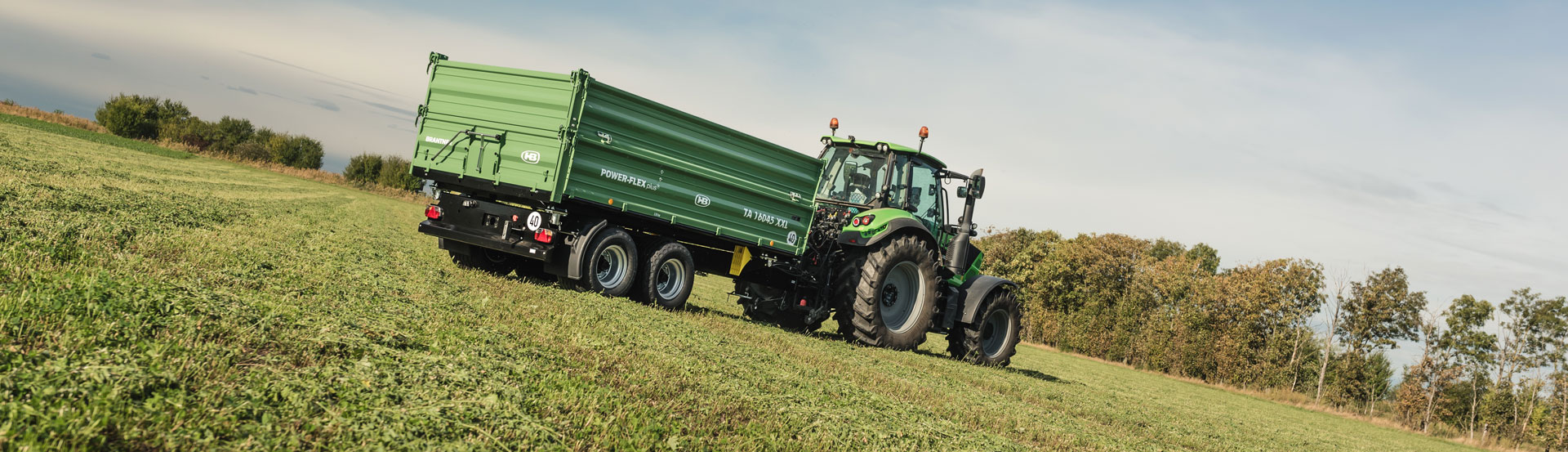 The TA16045/2XXL Tandem-threesidetipper produced by Brantner trailer and tipper production Austria.