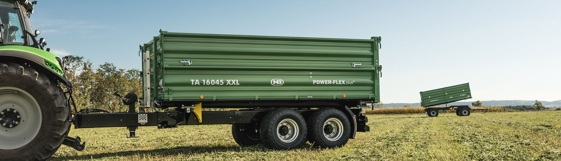 The TA14045XXL Tandem-threesidetipper produced by Brantner trailer and tipper production Austria.