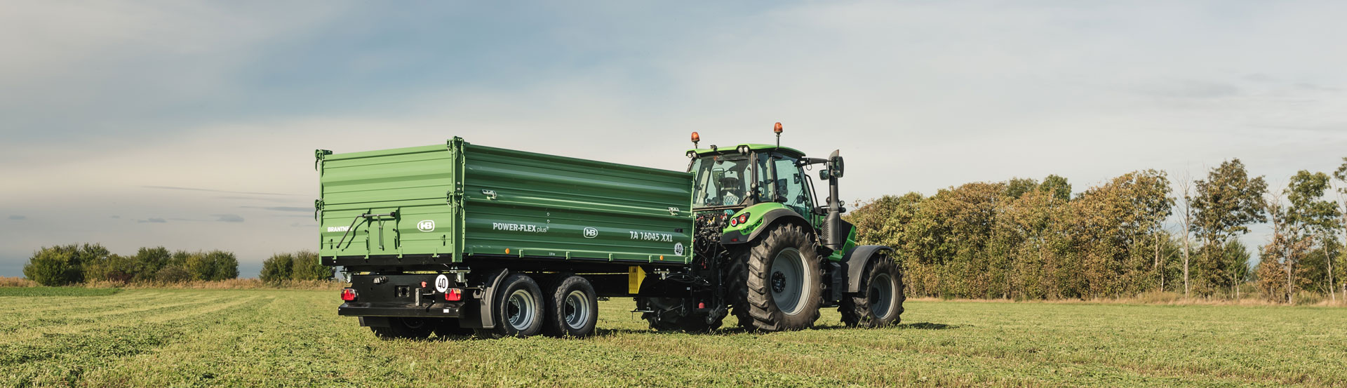 The TA14045XXL Tandem-threesidetipper produced by Brantner trailer and tipper production Austria.