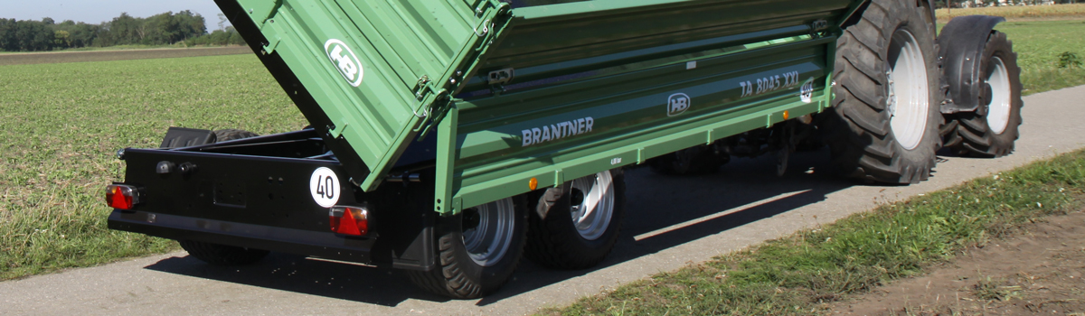 The TA8045XXL Tandem-threesidetipper produced by Brantner trailer and tipper production Austria.