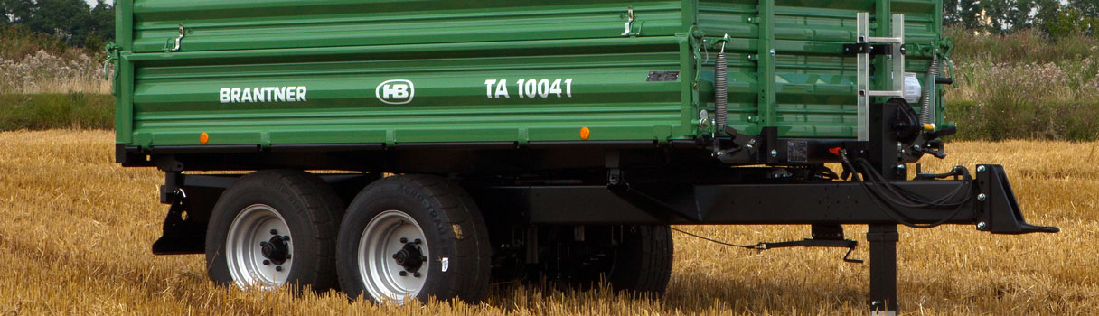 The TA10041 Tandem-threesidetipper produced by Brantner trailer and tipper production Austria.