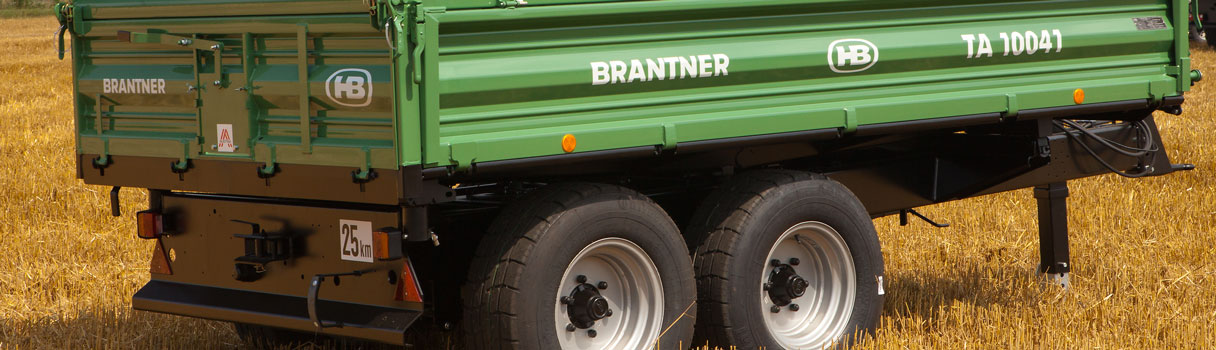 The TA10041 Tandem-threesidetipper produced by Brantner trailer and tipper production Austria.