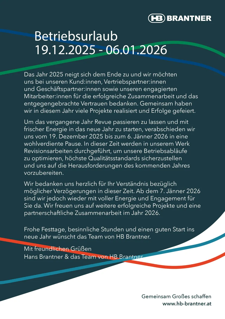 Betriebsurlaub Betriebsurlaub