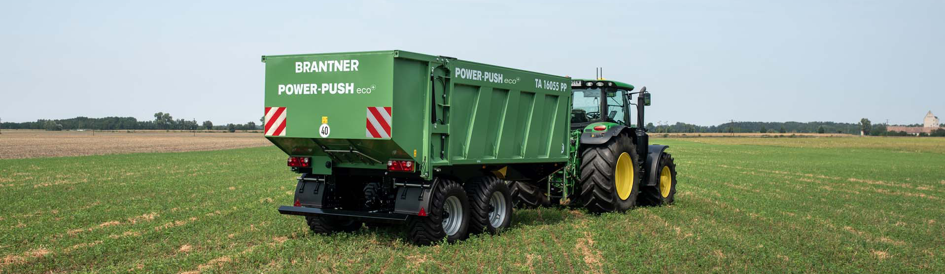 Der Brantner Abschiebewagen POWER-PUSH eco+ nimmt es mit jedem Fliegl Abschiebewagen oder Krampe ASW auf.