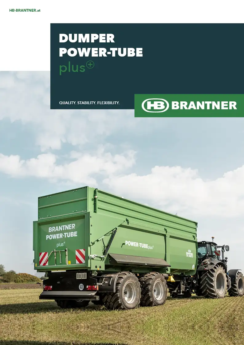 BRANTNER dumper for backwards tipping, silage and wood chips transport