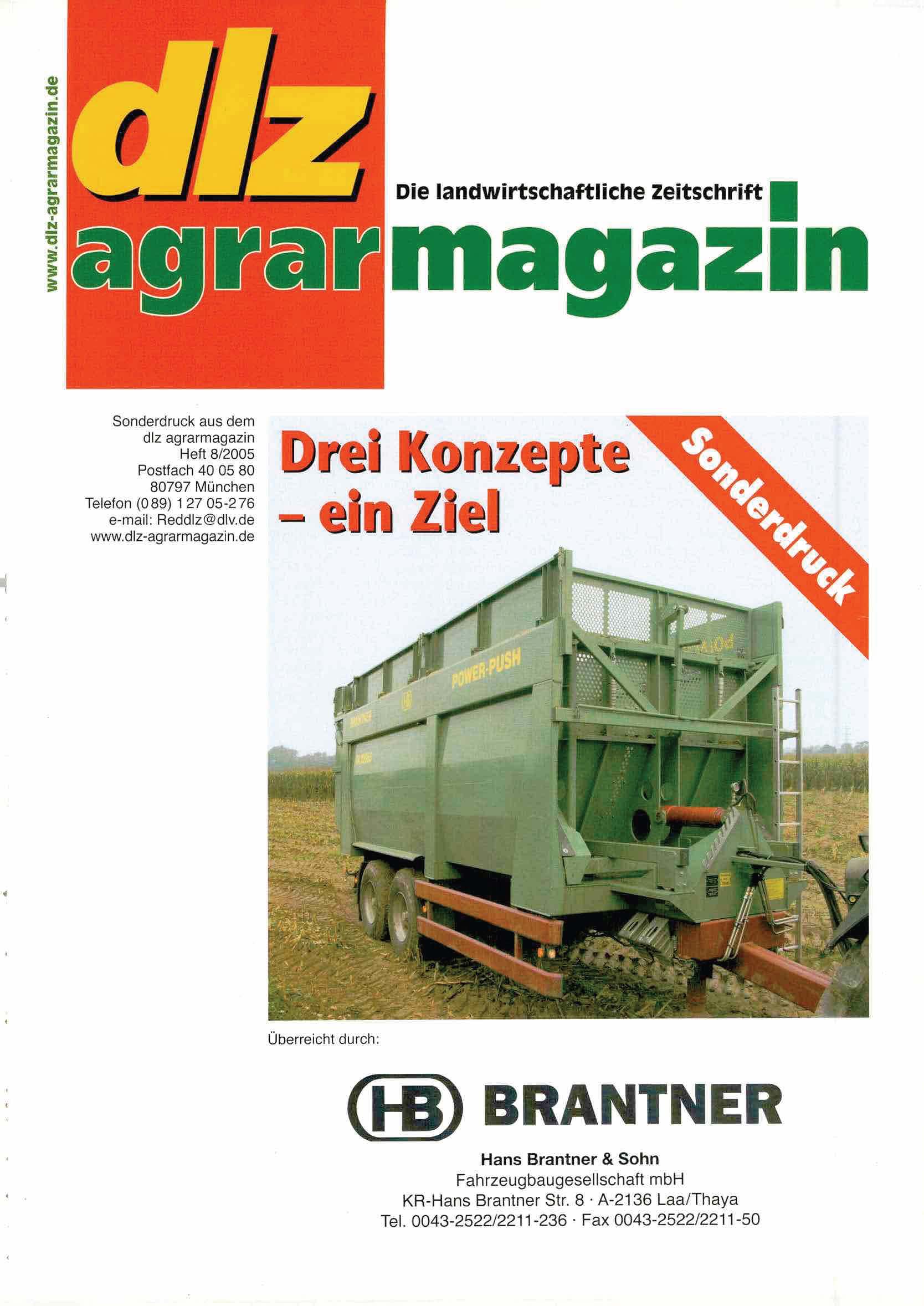 Brantner Sonderdruck - Drei Typen eine Aufgabe in der Landwirtschaft.