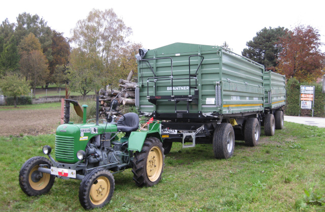 Kundenexperiment Oldtimer BRANTNER Kipper Ernte Spaß Experiment